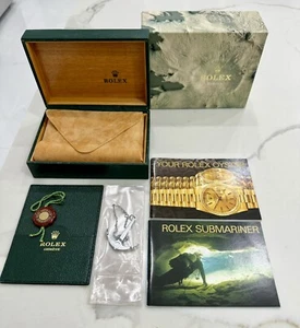 GENUINE Vintage Rolex Submariner 16610 Watch Box Booklet Anchor FULL SET 80s-90s - Picture 1 of 10