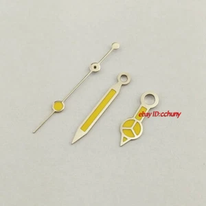 Yellow Watch Hands Luminous Fit ETA 2824 2836 NH35 NH36 Automatic Movement - Picture 1 of 6