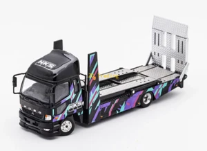 ZA GCD 1:64 HKS Fuso Fighter Mk2 Double Deck Tow Model Diecast Metal Car - Picture 1 of 3