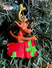 2023 The Grinch (Max as Reindeer Dog) Jumping Out Of Present Christmas Ornament