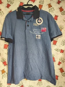 Napapijri mens cotton collared t-shirt size L - Picture 1 of 9