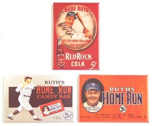 Babe Ruth FRIDGE MAGNET Set candy bar soda sign baseball new york yankees - Picture 1 of 3