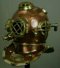 Copper Vintage Diving Helmet Us Navy Mark V Deep Sea Marine Divers Scuba Helmet