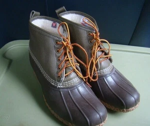 LL Bean Women's 6" Primaloft Shearling Lined Bean Boots Size 10 M Made in Maine - Picture 1 of 14