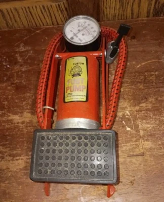 Bomba de pie vintage personalizada 57770 Deluxe roja  Foto 1 de 3