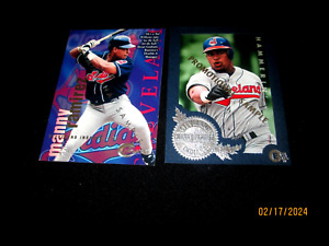 2 1996 Fleer Skybox Exl and Circa 96 Promo MANNY RAMIREZ Cards- Cleveland - Mint
