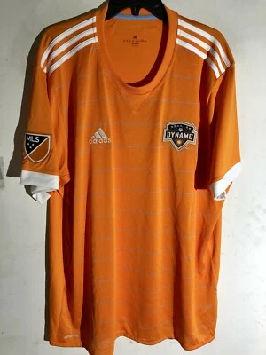 ADIDAS MLS HOUSTON DYNAMO ORANGE TEAM JERSEY SZ S - Image 1 of 3