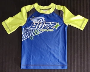 DISNEY STORE Toy Story BUZZ Lightyear Rash Guard Swim Shirt Boys Small HTF NEW - Picture 1 of 3