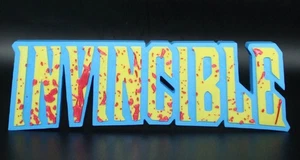 Invincible w/blood 3D printed Logo Sign Wall Desk Shelf Art - Picture 1 of 9