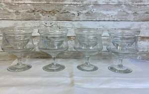 Juego de 4 vasos de cóctel de camarones grabados vintage Princess House Heritage con inserto - Imagen 1 de 11