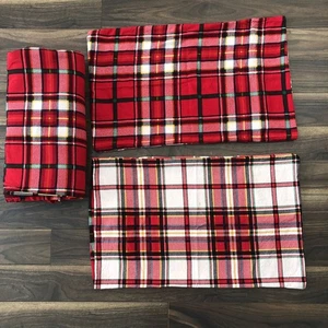 Christmas Home Double Duvet Bedding Set Red Checked - Picture 1 of 8