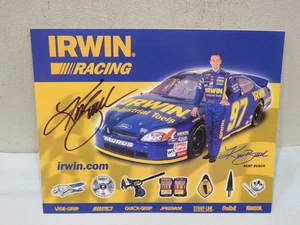 Scheda fotografica autografata NASCAR Kurt Busch Irwin Racing 97 - Foto 1 di 2