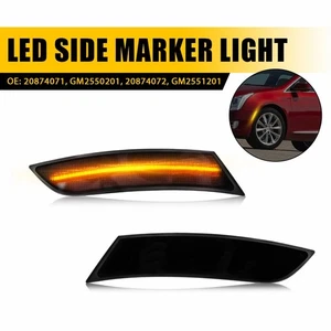 For 2013-2017 Cadillac XTS 20874072 LED Front Bumper Side Marker Lights Pair Set - Picture 1 of 13