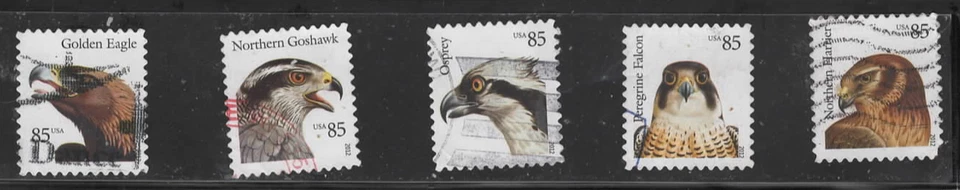 USA 2012 used Stamps Set of Birds of Prey  off Paper No Gum FNH - Image 1 of 1