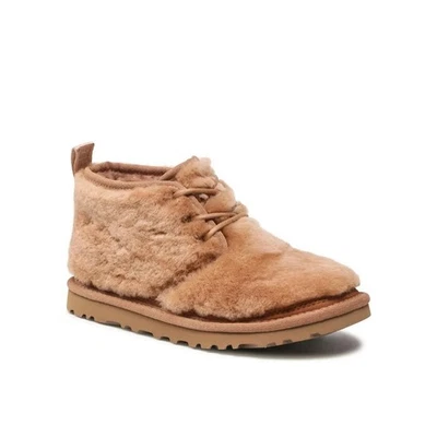 NEW UGG Neumel Cozy Fur Chukka Boots Chestnut Women’s Size 10 – 1123665 - Image 1 of 4