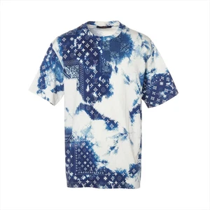 Louis Vuitton 22AW Cotton T-shirt XL Men's Blue RM222M monogram bandana - Picture 1 of 6