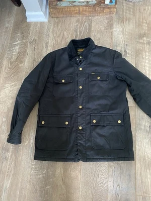 铁心夹克 IHJ-114-BLK - 7 盎司油棉编舞夹克 - 黑色 XXL 日本 — 第 1/4 张图片