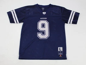 Tony Romo #9 Dallas Cowboys Blue Jersey Youth Large Star QB NFL - Picture 1 of 10