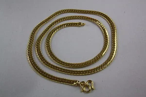 EDELSTAHL STRASS GOLDKETTE PANZERKETTE HALSKETTE 5 MM BREIT 60 MM LANG / 389 - Picture 1 of 3