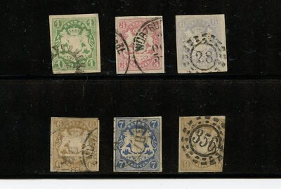 KMC4076-Germany-Bavaria #15-20 (G864) Coat of Arms, Embossed, U, FVF, CV$134.40 - Image 1 of 2