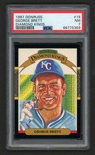 1987 DONRUSS GEORGE BRETT DIAMOND KINGS #15 KANSAS CITY ROYALS PSA 7 NEAR MINT