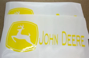 Two John Deere Classic 2-Leg Deer Vinyl Stickers Decals 6x2.5" Tractor - Picture 1 of 1