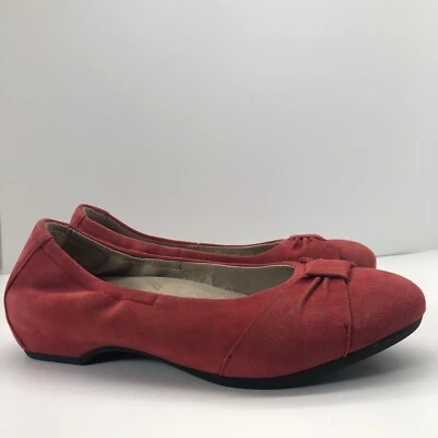 Sapato sem salto Dansko Lina camurça tamanho 37 6.5 vermelho conforto arco cunha escondido - Imagem 1 de 4