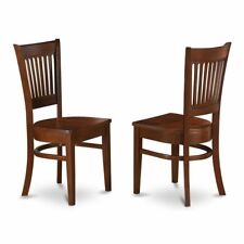 East West Furniture Vancouver 11" Wood Dining Chairs in Espresso (Set of 2)