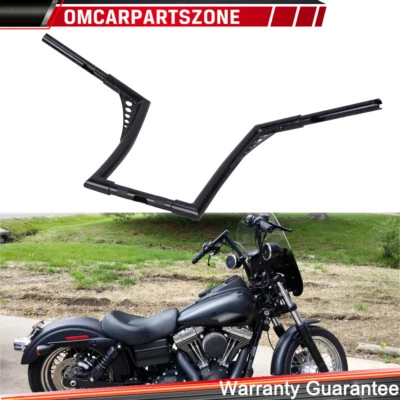 14" Handlebar Rise Ape Hangers For Harley Sportster XL 883 1200 FLST FXST Custom - Image 1 of 4