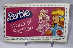 MUÑECA BARBIE MUNDO DE LA MODA FOLLETO LIBRO MINI CATÁLOGO DE ROPA 1981 TAIWÁN - Imagen 1 de 8