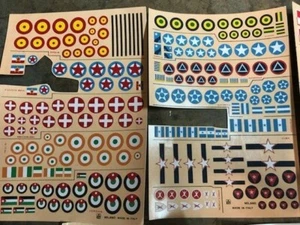 Rare ESCI Decals of Foreign Nations....5 Sets ..1/72...Great Condition - Picture 1 of 4