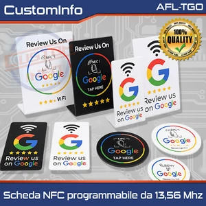 NFC-Karte 13,56MHz Google Reviews mit Halterung oder rundem PVC Aufkleber - Bild 1 von 14