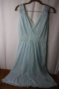 Vintage 1950er transparenter Slip Vanity Fair Nylon blau Pin-Up Rüschenrand V-Ausschnitt V-Ausschnitt - Bild 1 von 6