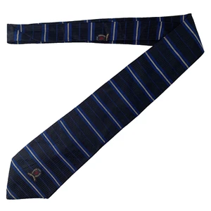 Corbata Tommy Hilfiger a Rayas Negro Azul 100% Seda Hecha en EE. UU. 3,75 x 60 - Imagen 1 de 7