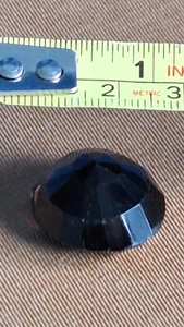 31.50 ct 20x18 mm Black Stone Diamond Cut.(3076Homt) Jewelry Makers Look At It - Picture 1 of 10