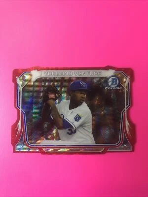 2014 Bowman Chrome Yordano Ventura 迷你红色波折射器 #/5 模切皇家 — 第 1/2 张图片