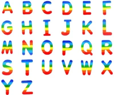 Rainbow Alphabet Letter Craft DIY Custom Word Embroidered Patch Appliques 4 cm - Image 1 of 4
