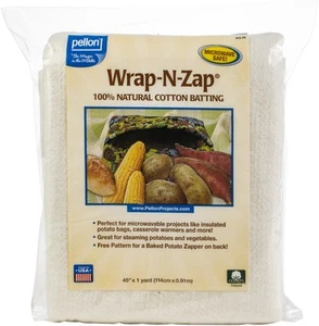 2 Pack Pellon Wrap-N-Zap 100% Natural Cotton Batting-45"X36" WZ-45 - Picture 1 of 2