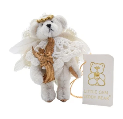 Miniature Dollhouse "Little Gem Teddy Bear" Angel by DEBORAH CANHAM - image 1 of 4