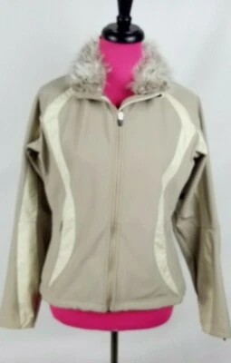 Obermeyer Women Two Tone Cream Snowboarding Ski Jacket sz 10 #57136 - Image 1 of 4