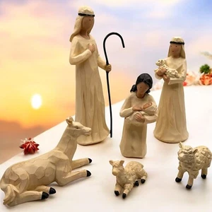 Christmas Six Piece Nativity Set Carved Wood Look Resin Holidays at Rite Aid - Bild 1 von 24