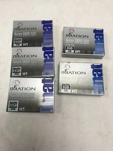 IMATION 4MM DDS 125 12/24GB DATA TAPE (Lot of 3),  DDS-120 4/8GB (LOT OF 2) - Picture 1 of 5