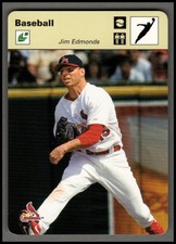 2005 Leaf Sportscasters 20 Beige Leaping-Ball #21 Jim Edmonds 19/20 - NM-MT