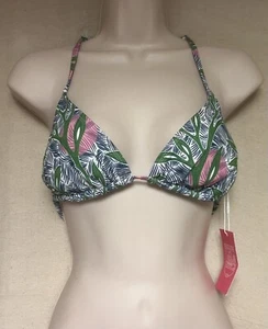 Neu mit Etikett dehnbar tropischer Blumendruck normal Medium Bikini Oberteil Liberty & Justice - Bild 1 von 13