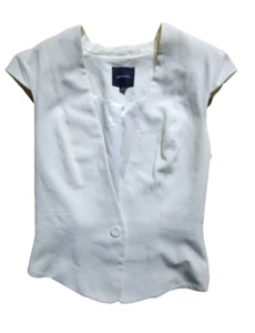 Portmans Lovely Capped Sleeve Top With Padded Shoulders, Size 10 - Picture 1 of 1