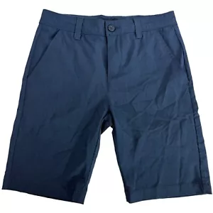 Nautica Blue Flat Front Performance Shorts Boys Sz 14 Polyester Spandex Stretch - Picture 1 of 7