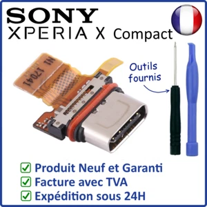 NAPPE CONNECTEUR DE CHARGE DOCK PRISE USB C DU SONY XPERIA X COMPACT F5321 - Foto 1 di 5