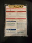 Games Workshop 90s Warhammer 40k 90s 2nd Ed Set Quick Reference Playsheet Card