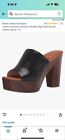 New Jessica Simpson Shelbie Platform Heeled Sandals Black & Brown  8M 41/2” Heel