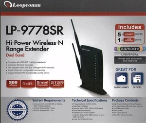 Repetidor inteligente Wifi LoopComm alta potencia 600 mw LP-9778SR doble banda - Imagen 1 de 1